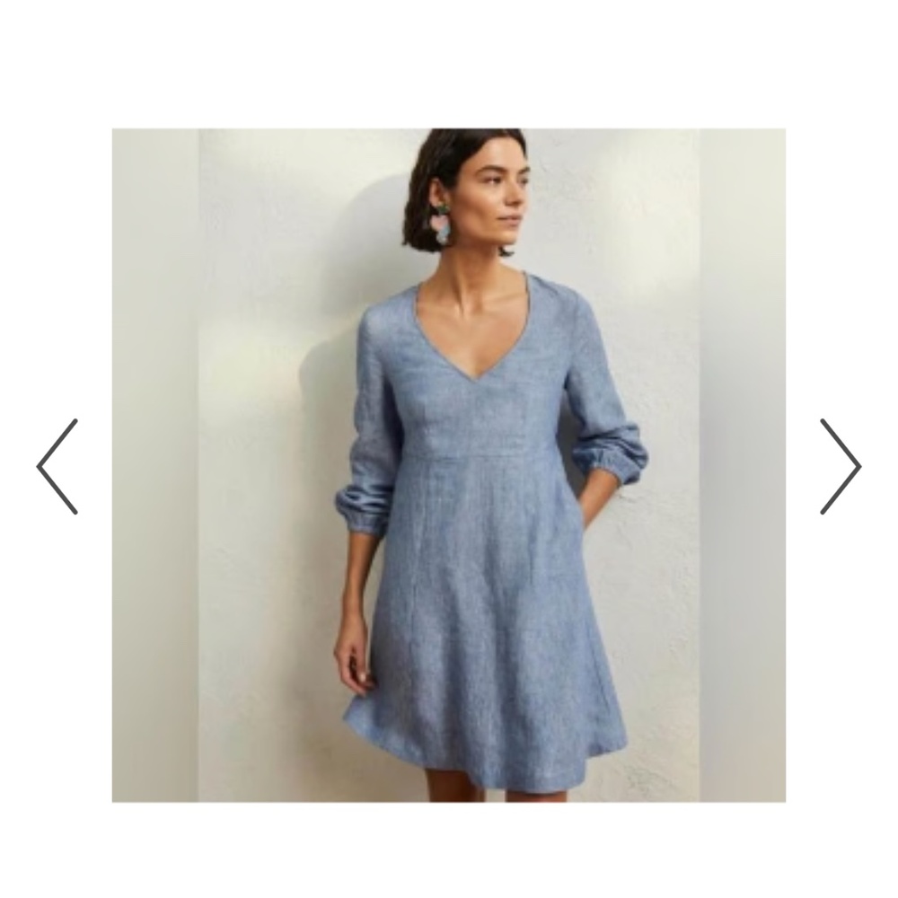 Boden V-Neck Flippy Mini Dress size 6p